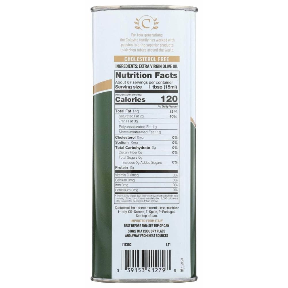 COLAVITA Colavita Premium Selection Extra Virgin Olive Oil, 34 Oz