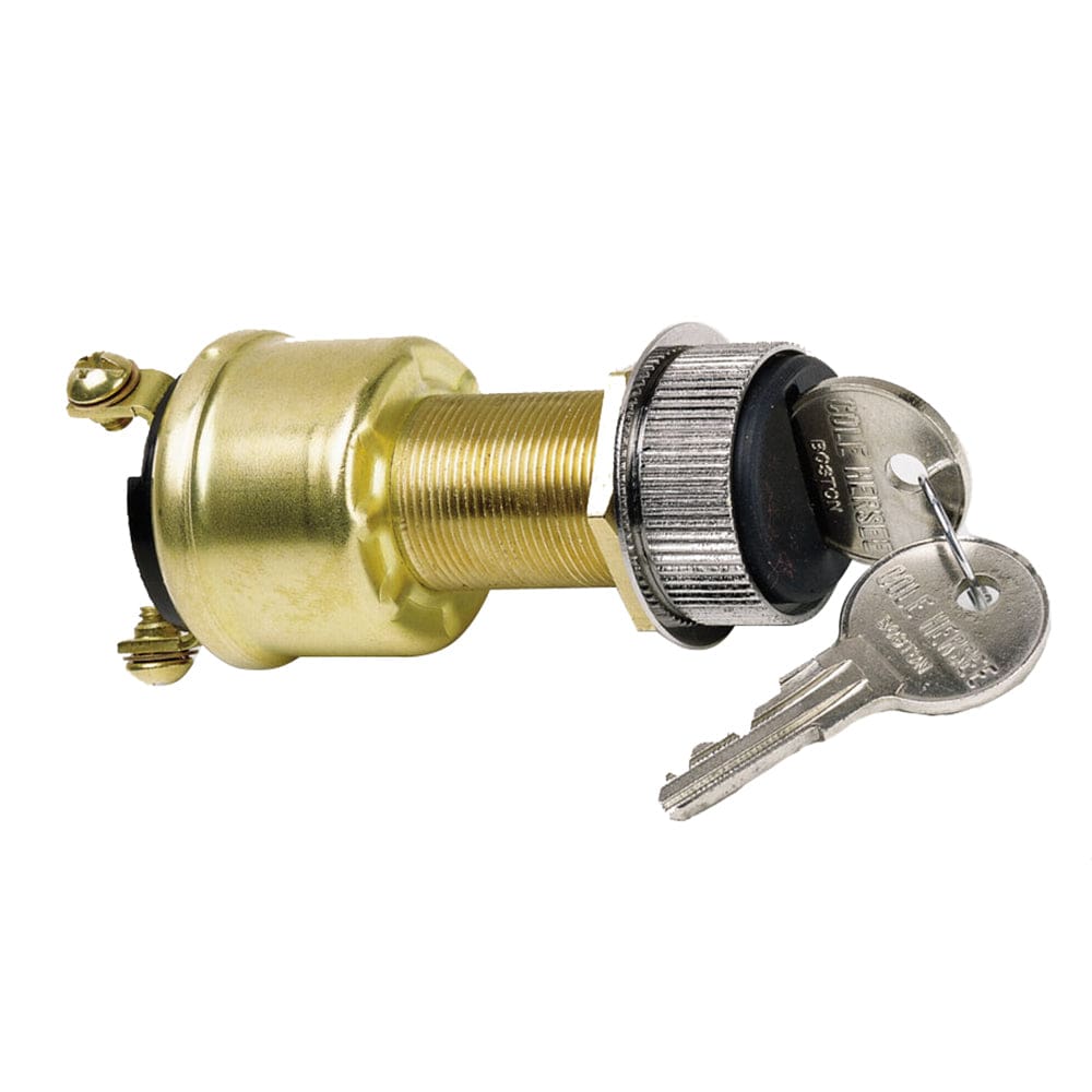 Cole Hersee 3 Position Brass Ignition Switch w/ Rubber Boot - Electrical | Switches & Accessories - Cole Hersee