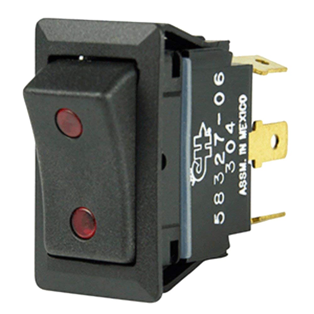 Cole Hersee Sealed Rocker Switch w/ Small Round Pilot Lights SPDT On-Off-On 4 Blade - Electrical | Switches & Accessories - Cole Hersee