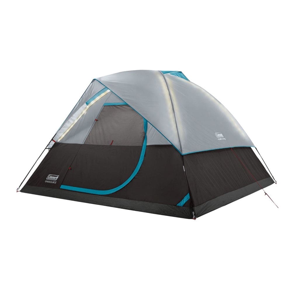 Coleman OneSource Rechargeable 4-Person Camping Dome Tent w/ Airflow System & LED Lighting - Outdoor | Tents,Camping | Tents - Coleman