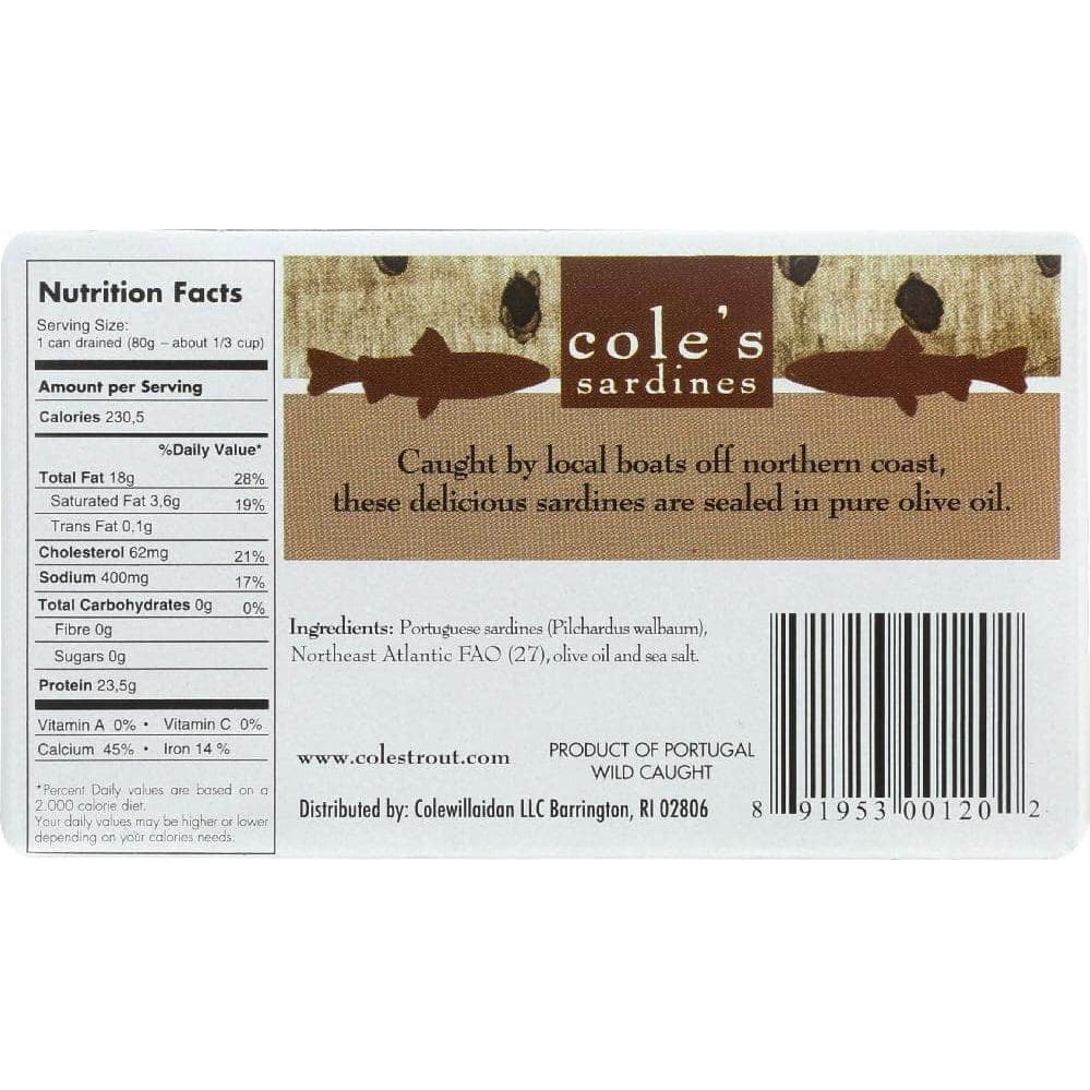 Coles Coles Sardines Olive Oil, 4.4 oz