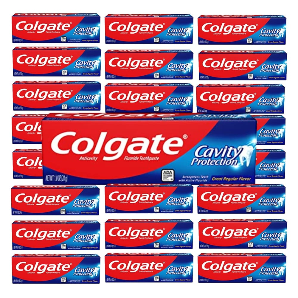 Colgate Cavity Protection Toothpaste w/Fluoride Great Regular Flavor - 1 oz - 24 pack - Toothpaste - Colgate