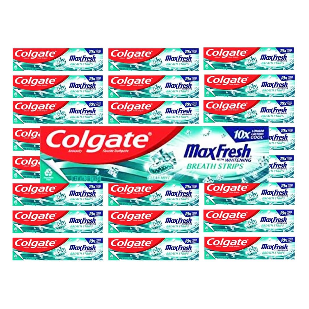 Colgate Max Fresh with Whitening Toothpaste with Mini Breath Strips 6.3 Oz Tube 24 ct - Toothpaste - Colgate