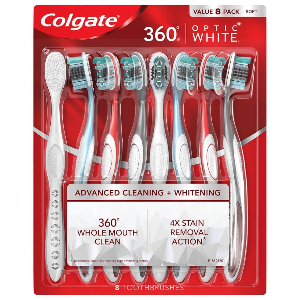 Colgate Optic White 360 Manual Toothbrush Soft (8 pk.) - Oral Care - Colgate
