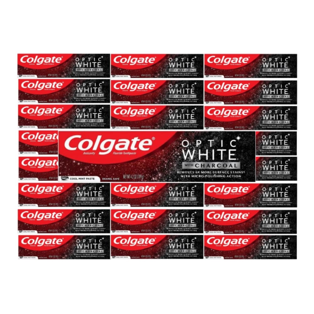 Colgate - Optic White With Charcoal - 4.2 oz - 24 Pack - Toothpaste - Colgate