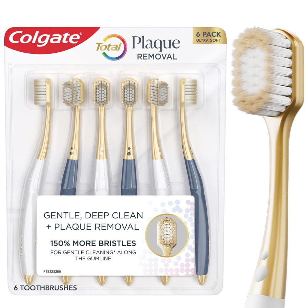 Colgate Total Plaque Removal Manual Toothbrush Ultra Soft (6 pk.) - New Grocery & Household - Colgate