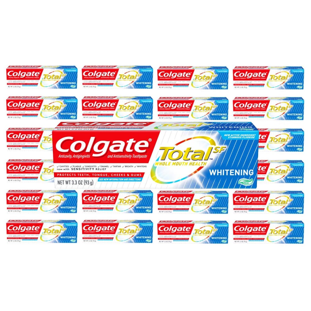 Colgate Total Whitening Toothpaste Gel Mint 3.3 Oz - 24 Pack - Toothpaste - Colgate