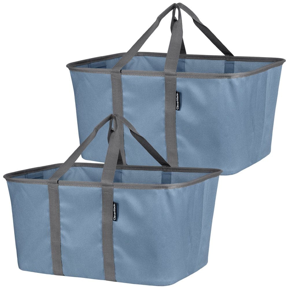 Collapsible Laundry Basket Tote Charcoal/Denim - 2pk - Decorative Storage - Collapsible