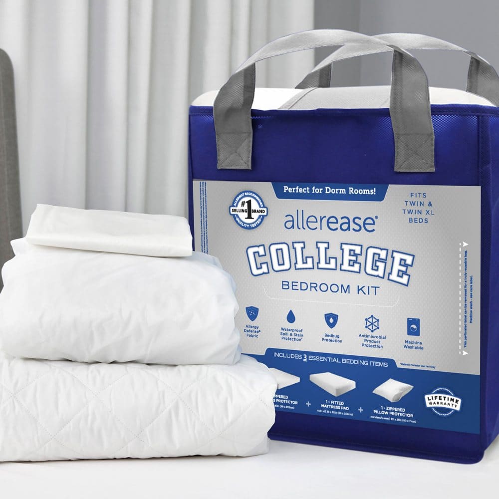 College Bedroom Kit-AllerEase - Twin XL - Mattress Toppers & Pads - College