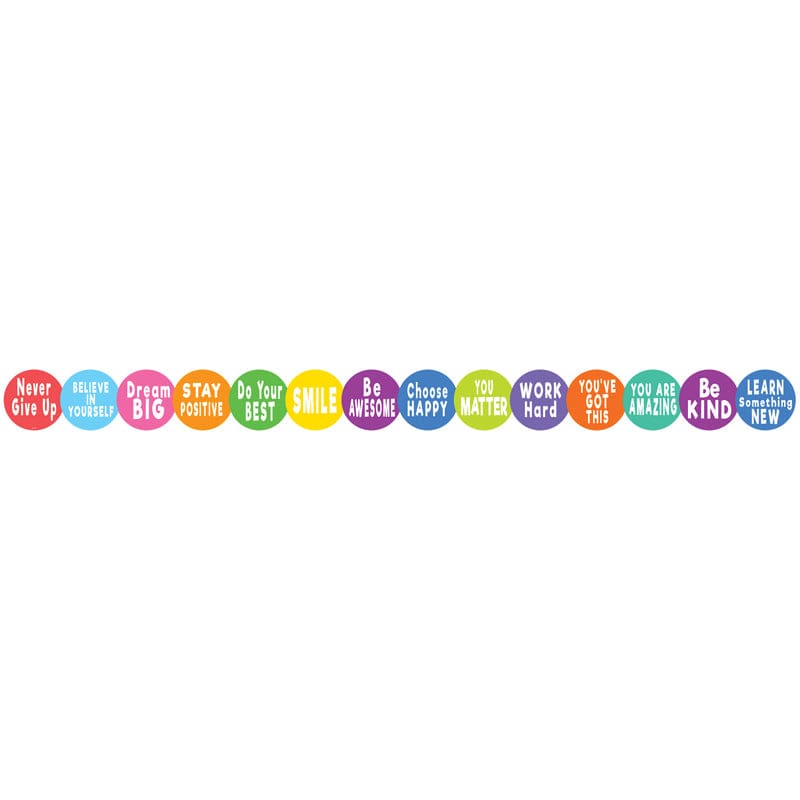 Color Positive Sayings Border Trim (Pack of 10) - Border/Trimmer - Teacher Created Resources