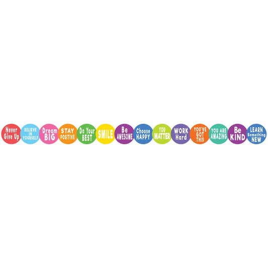 Color Positive Sayings Border Trim (Pack of 10) - Border/Trimmer - Teacher Created Resources