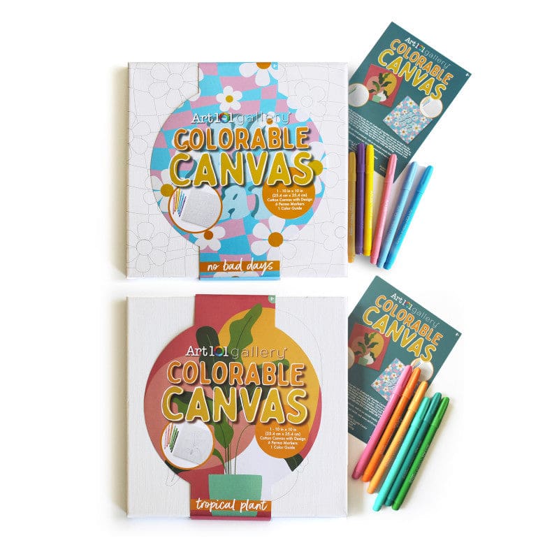 Colorable Canvas Wall Art (Pack of 2) - Art & Craft Kits - Art 101 / Advantus