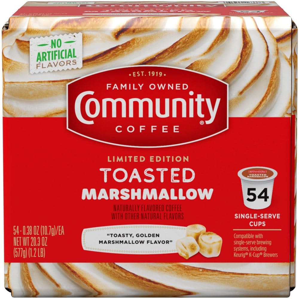 Community Coffee Single-Serve Cups Toasted Marshmallow (54 ct.) - K-Cups & Single Serve Coffee - Community
