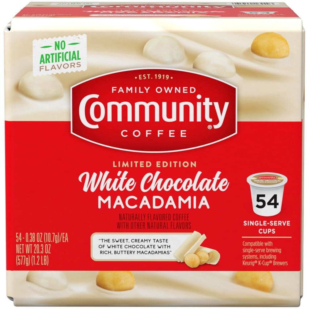 Community Coffee Single-Serve Cups White Chocolate Macadamia (54 ct.) - K-Cups & Single Serve Coffee - Community