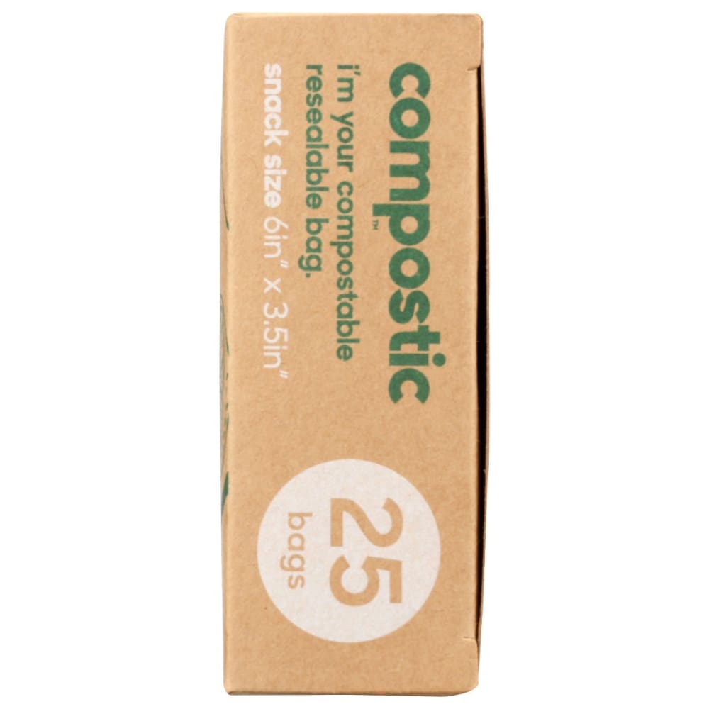 COMPOSTIC: Compostable Snack Bags, 25 ea (Case of 4) | ShelHealth