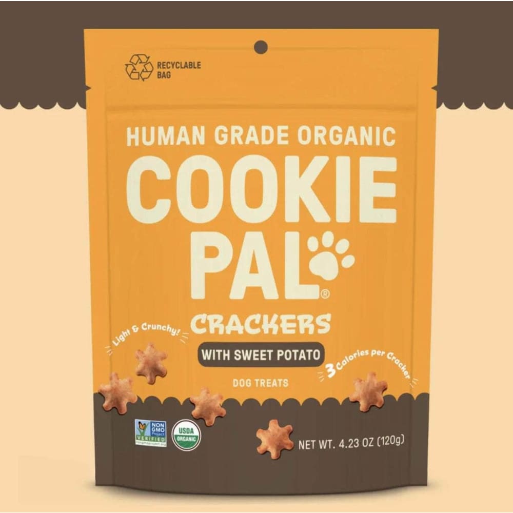 COOKIE PAL Pet > Dog > Best Natural Treats For Dogs, Organic Dog Treats COOKIE PAL: Cracker Sweet Potato Org, 4 oz