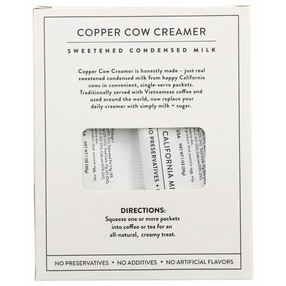 COPPER COW COFFEE Grocery > Beverages > Coffee, Tea & Hot Cocoa COPPER COW COFFEE Creamer, 8 pk