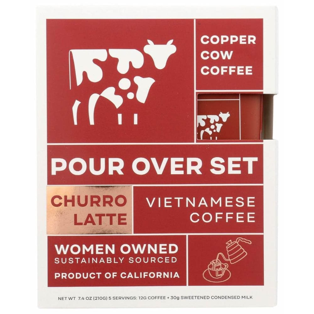 COPPER COW COFFEE Grocery > Beverages > Coffee, Tea & Hot Cocoa COPPER COW COFFEE Latte Kit Churro 5Pk, 7.4 oz