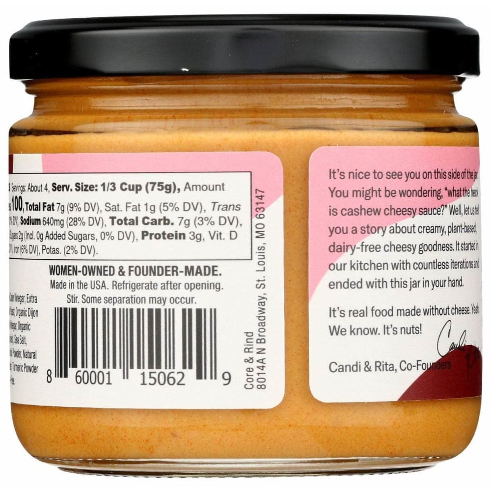 CORE AND RIND Grocery > Meal Ingredients > Sauces CORE AND RIND: Rich And Smoky Cashew Cheesy Sauce, 11 oz