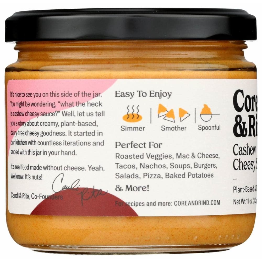 CORE AND RIND Grocery > Meal Ingredients > Sauces CORE AND RIND: Rich And Smoky Cashew Cheesy Sauce, 11 oz