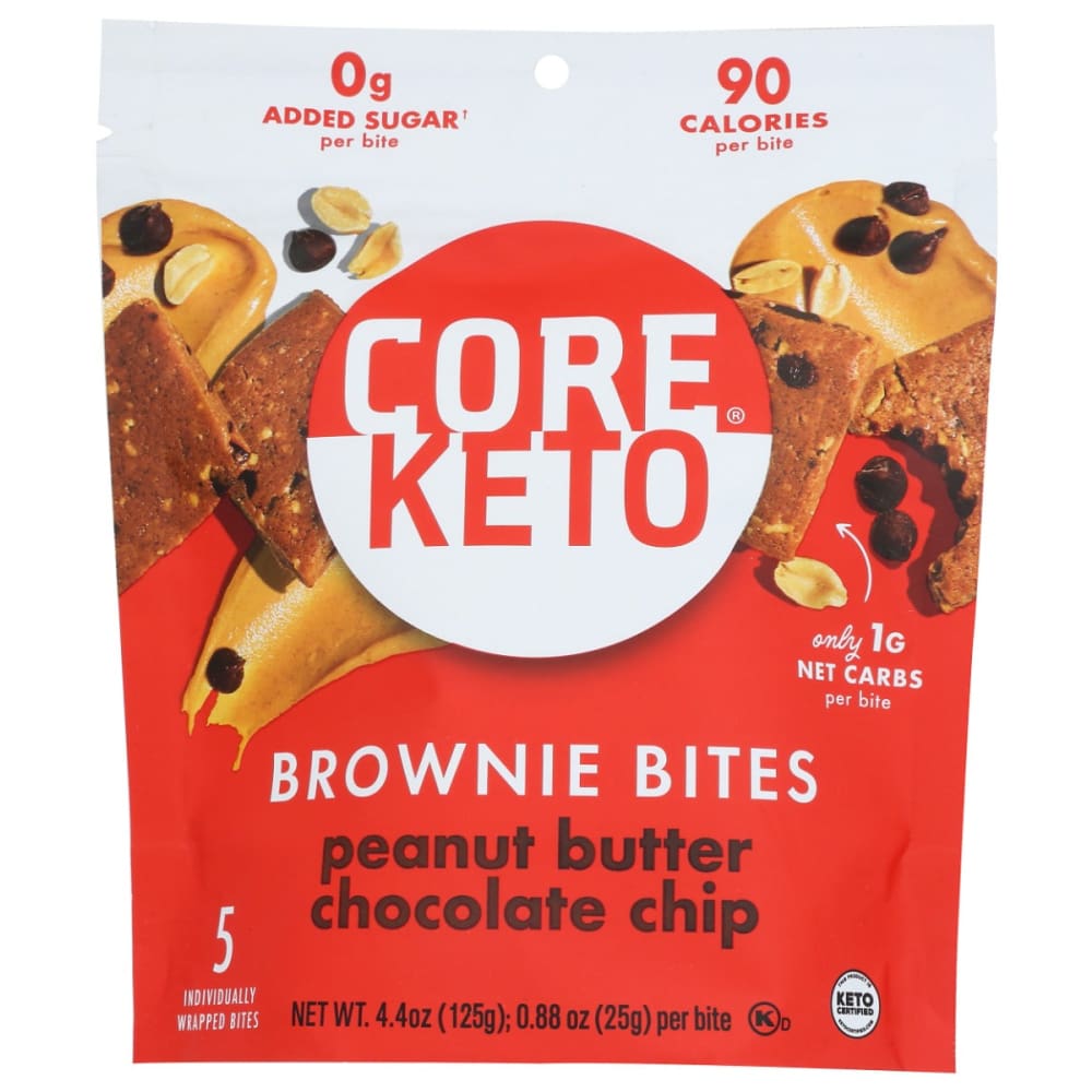 CORE FOODS: Bites Brwni Pb Chocolate Chip 4.4 oz (Pack of 3) - Grocery > Chocolate Desserts and Sweets > Pastries - CORE FOODS