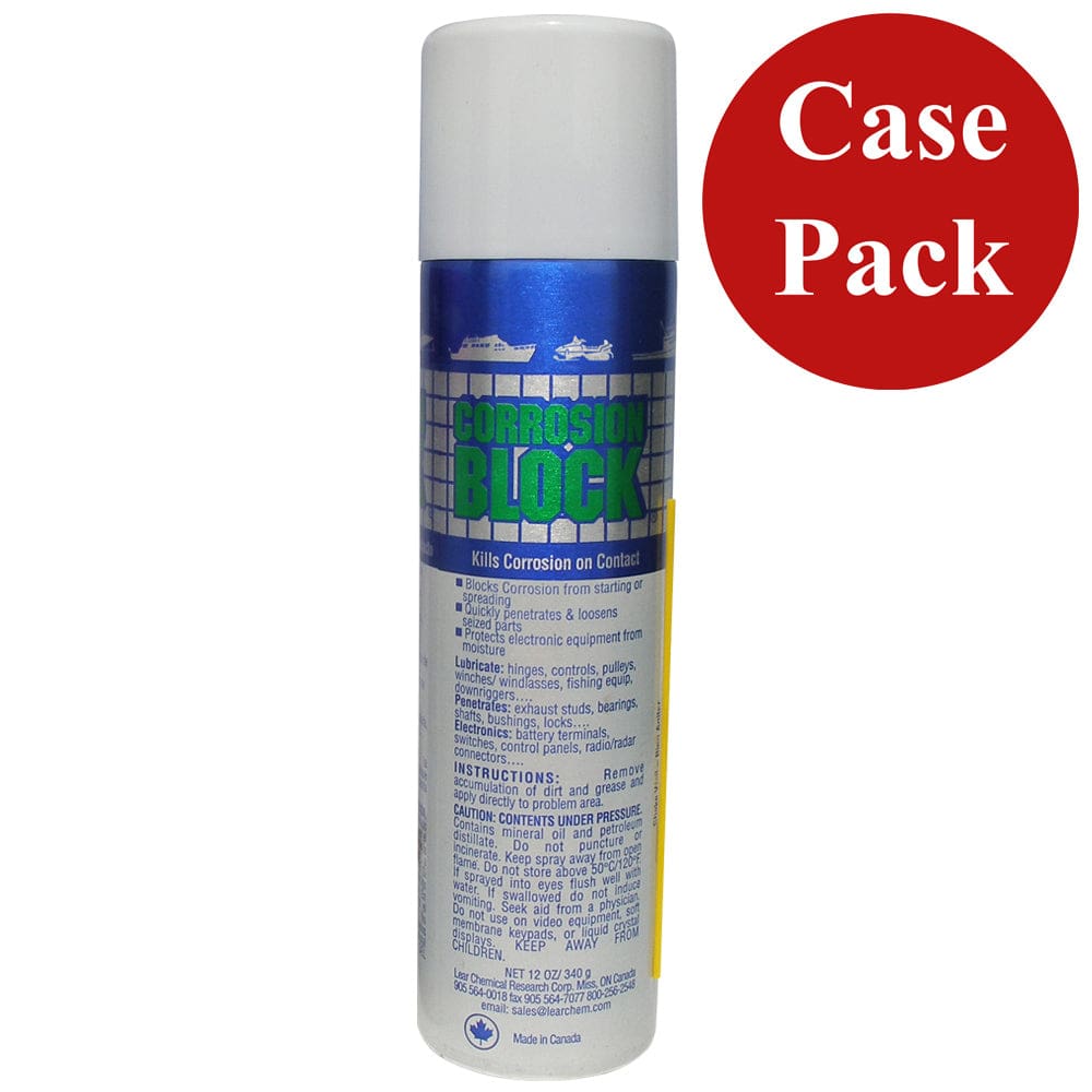 Corrosion Block 12oz Aerosol Can - Non-Hazmat Non-Flammable & Non-Toxic *Case of 12* - Winterizing | Cleaning,Automotive/RV | Cleaning,Boat