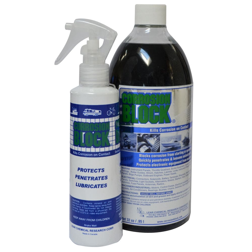 Corrosion Block 32oz Bottle w/ Pump - Non-Hazmat Non-Flammable & Non-Toxic - Winterizing | Cleaning,Automotive/RV | Cleaning,Boat Outfitting
