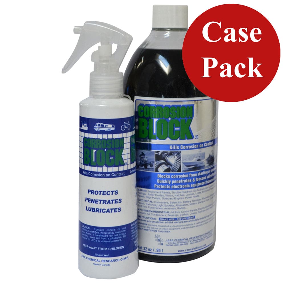 Corrosion Block 32oz Bottle with Pump - Non-Hazmat Non-Flammable & Non-Toxic *Case of 4* - Winterizing | Cleaning,Automotive/RV |