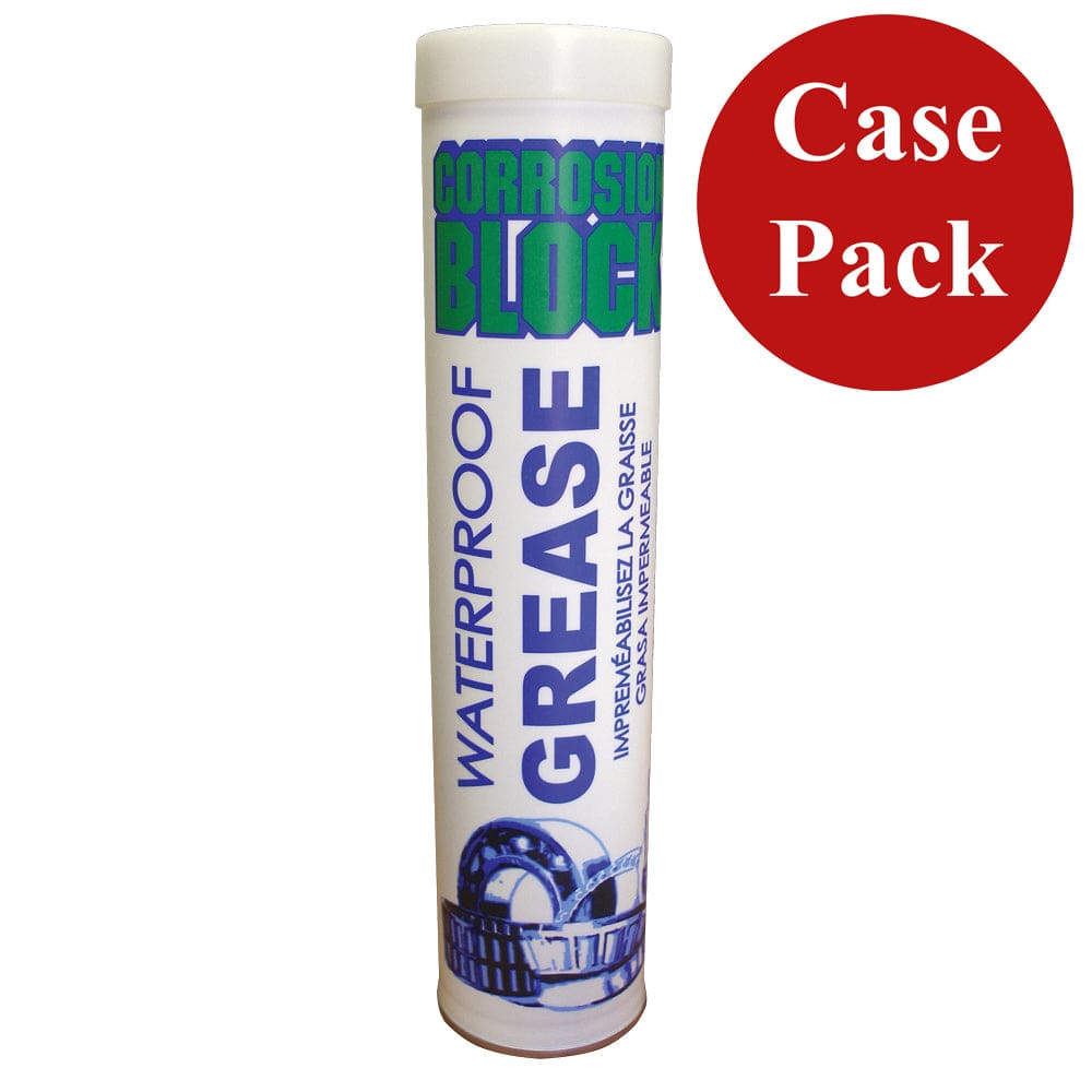 Corrosion Block High Performance Waterproof Grease - 14oz Cartridge - Non-Hazmat Non-Flammable & Non-Toxic *Case of 10* - Winterizing |
