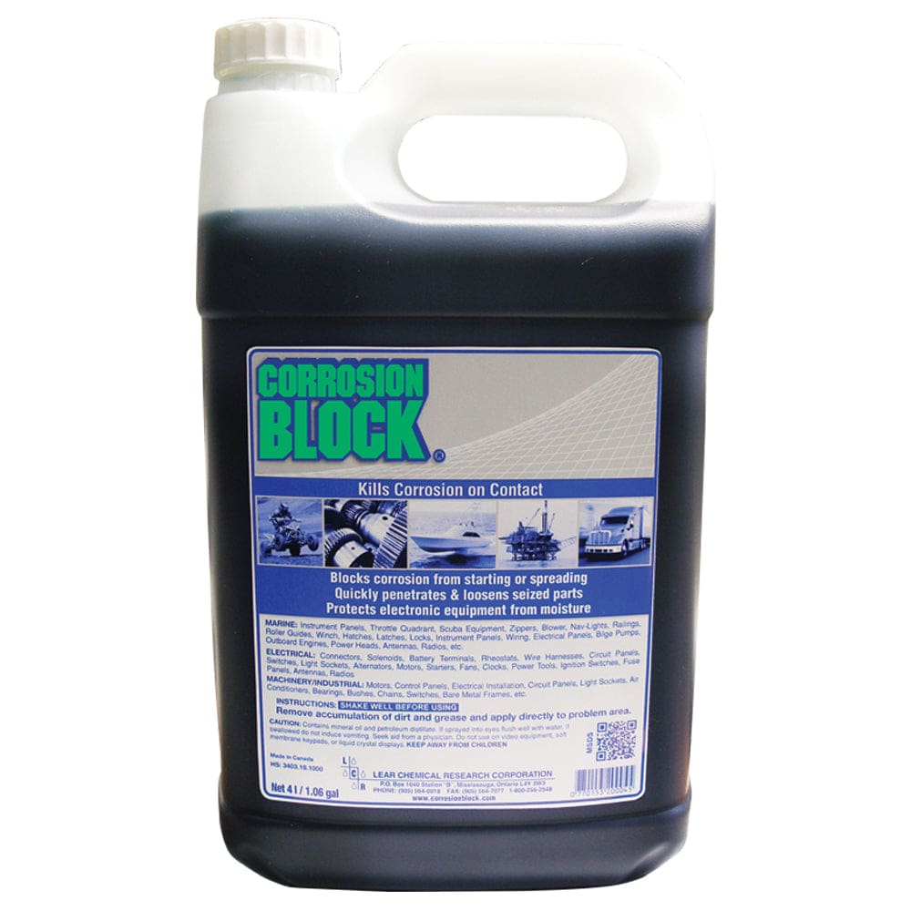 Corrosion Block Liquid 4-Liter Refill - Non-Hazmat Non-Flammable & Non-Toxic - Winterizing | Cleaning,Automotive/RV | Cleaning,Boat