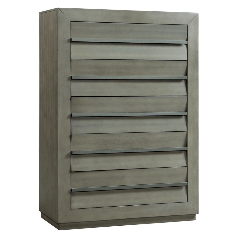 Cosmo 5-Drawer Acacia And Manufactured Wood Chest Grey - Modern Contemporary - Cosmo