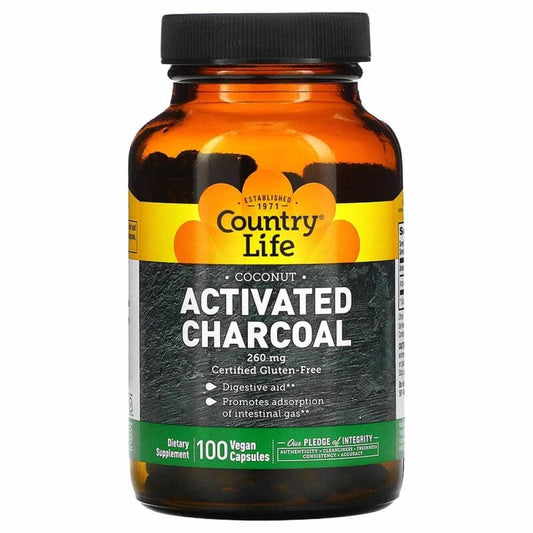 COUNTRY LIFE COUNTRY LIFE Activated Charcoal 260 Mg, 100 vc