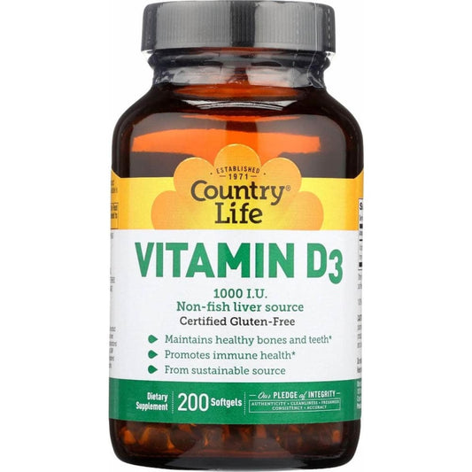 COUNTRY LIFE COUNTRY LIFE Vitamin D3 1000Iu, 200 sg
