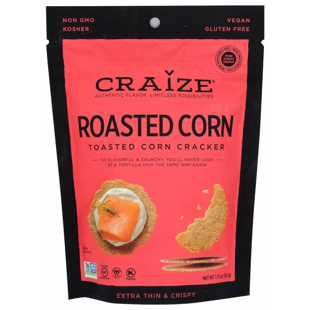 CRAIZE Grocery > Snacks > Crackers CRAIZE: Roasted Corn Cracker, 1.75 oz
