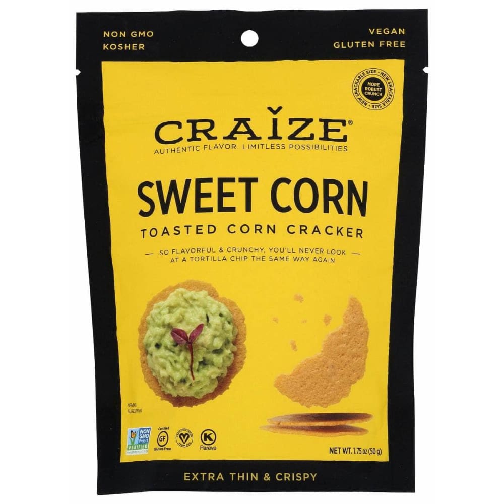 CRAIZE Grocery > Snacks > Crackers CRAIZE: Sweet Corn Toasted Corn Cracker, 1.75 oz