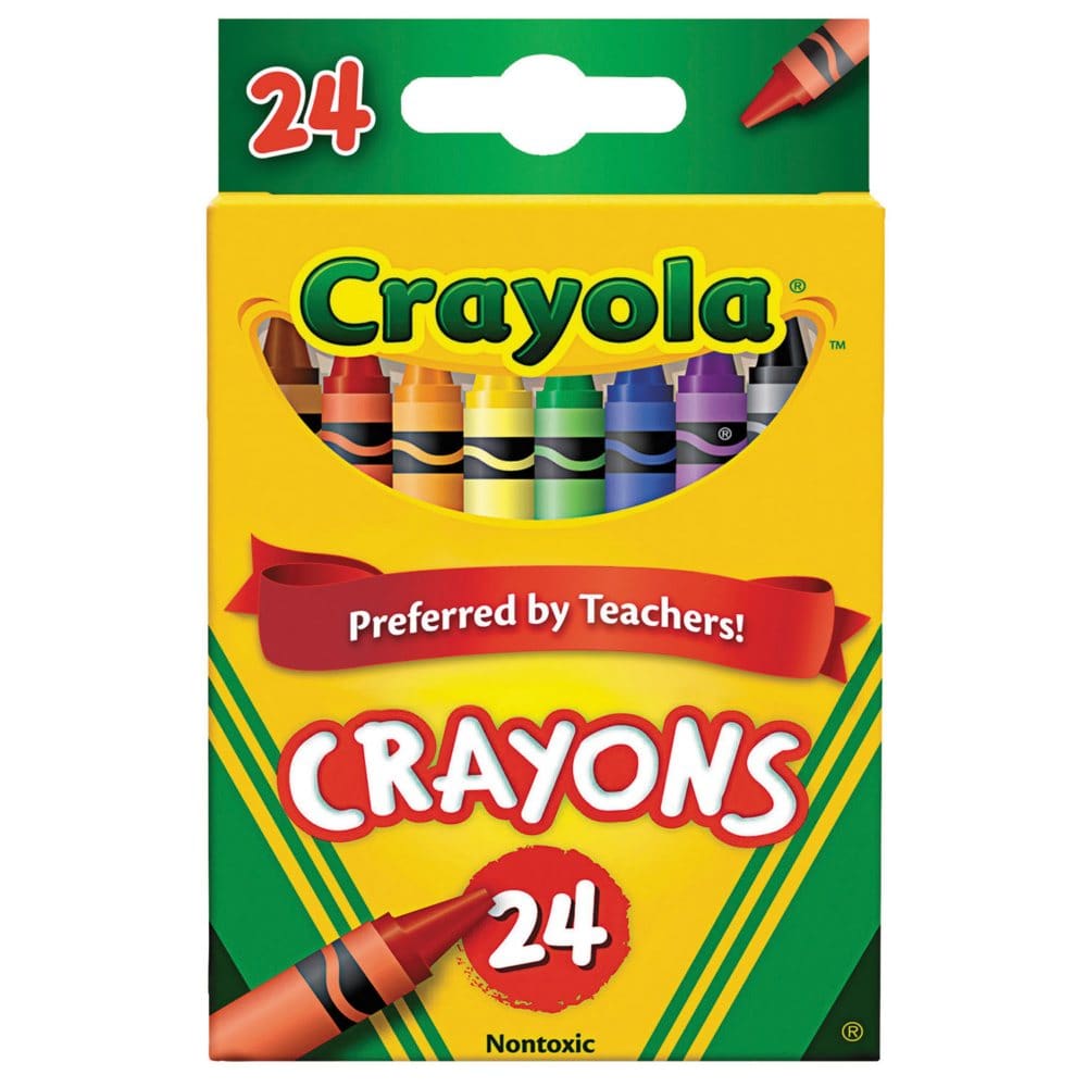 Crayola Classic Color Crayons 24 Colors Peggable Retail Pack (Pack of 6) - Painting & Coloring - Crayola