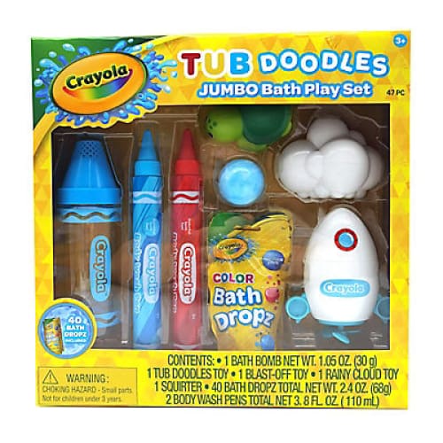 Crayola Tub Doodles Bath Play Set - Home/Home/Bedding & Bath/Bed & Bath Aids/Bath Aids/Bath Accessories/ - Crayola