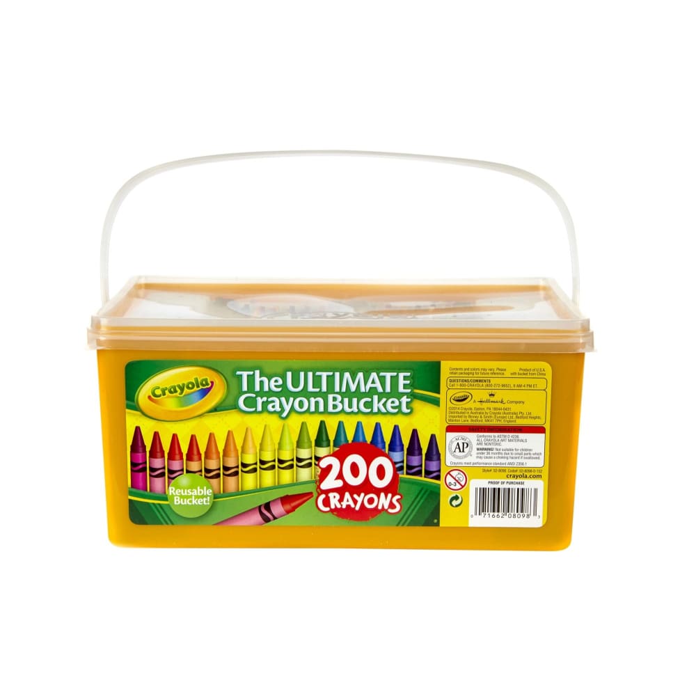 Crayola Ultimate Crayon Bucket 200 ct. - Home/Office/Office Supplies/Crafts Cutting & Measuring Devices/Craft Supplies/ - Unbranded