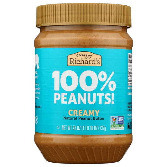 CRAZY RICHARD: Peanut Butter Creamy 26 OZ (Pack of 4) - Grocery > Pantry > Condiments - CRAZY RICHARD