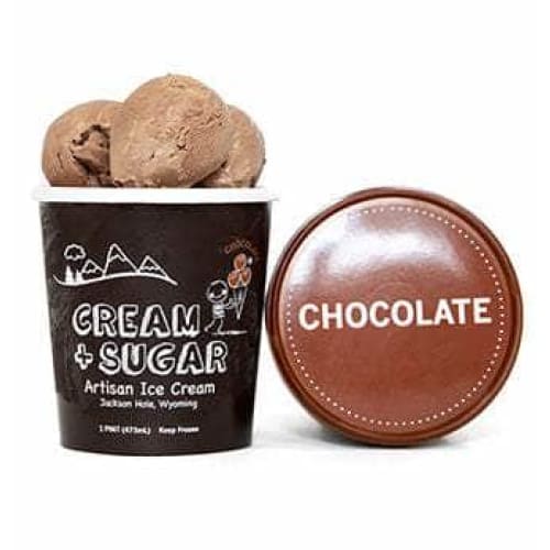 Cream And Sugar Grocery > Chocolate, Desserts and Sweets > Ice Cream & Frozen Desserts CREAM AND SUGAR: Ice Cream Chocolate, 16 oz
