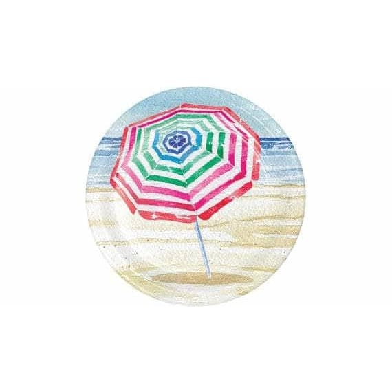 CREATIVE CONVERTING CREATIVE CONVERTING Beach Umbrella Luncheon Plate, 16 ea