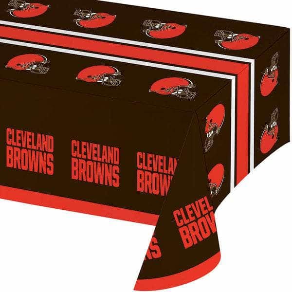 CREATIVE CONVERTING CREATIVE CONVERTING Cleveland Browns Table Cover, 1 ea