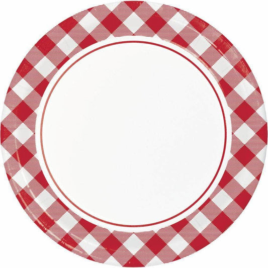 CREATIVE CONVERTING CREATIVE CONVERTING Gingham Luncheon Plate, 8 ea