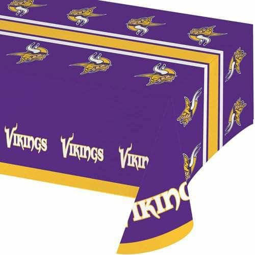 CREATIVE CONVERTING CREATIVE CONVERTING Minnesota Vikings Table Cover, 1 ea