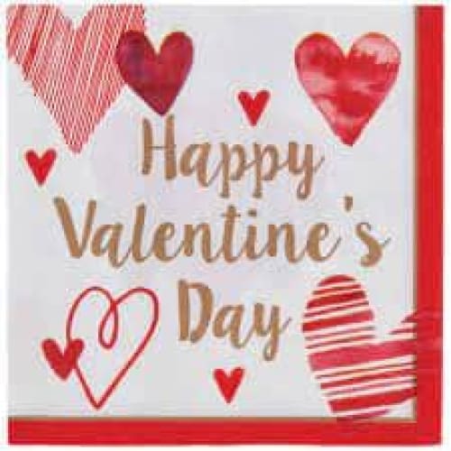 CREATIVE CONVERTING CREATIVE CONVERTING Napkin Lunch Color Hearts, 16 ea