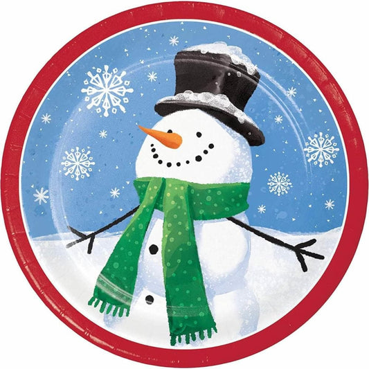 CREATIVE CONVERTING CREATIVE CONVERTING Plates Disp Snowman, 8 ea