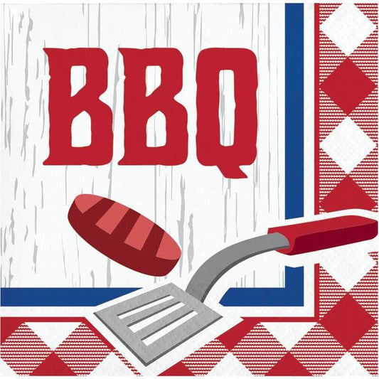 CREATIVE CONVERTING CREATIVE CONVERTING Summer BBQ Beverage Napkin, 16 ea