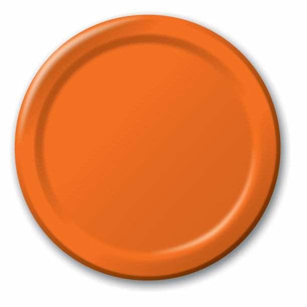 CREATIVE CONVERTING CREATIVE CONVERTING Sunkissed Orange Dinner Plate, 24 ea