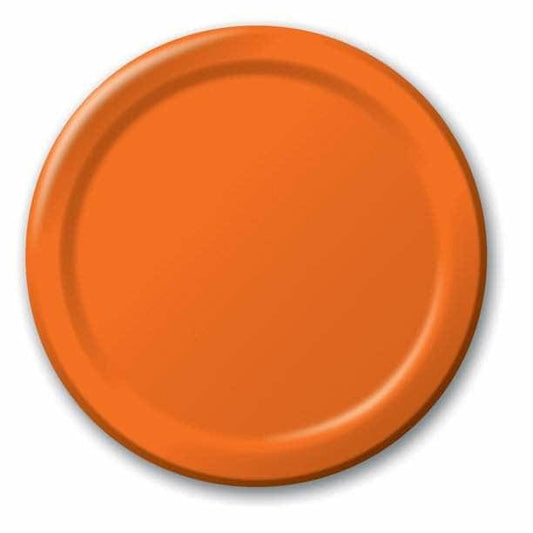 CREATIVE CONVERTING CREATIVE CONVERTING Sunkissed Orange Dinner Plate, 24 ea
