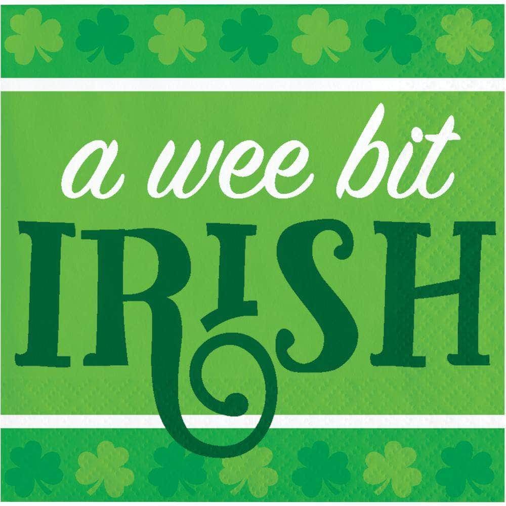 CREATIVE CONVERTING CREATIVE CONVERTING Wee Bit Irish Beverage Napkin, 16 ea